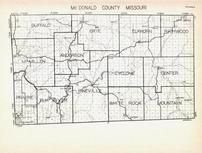 McDonald County, Buffalo, Erie, Elkhorn, Richwood,  McMillen, Anderson, Pineville, Cyclone, Missouri State Atlas 1940c